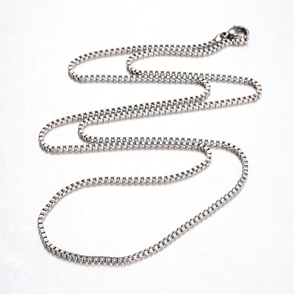 316 Surgical Stainless Steel Venetian Chains Necklaces, Unwelded, 24 inch (60.96cm)