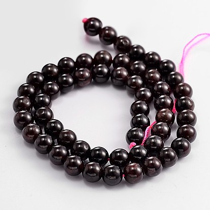 Natural Garnet Round Bead Strands, 3~4mm, Hole: 1mm, about 98pcs/strand, 15.35 inch