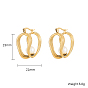 304 Stainless Steel Hoop Earrings, with Imitation Pearl Beads