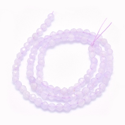 Natural Amethyst Beads Strands, Round, Faceted