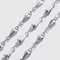 304 Stainless Steel Chains, Soldered, Teardrop Link Chains