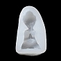 Moldes de silicona para exhibir estatuillas de Buda diy, moldes de resina, para resina uv, fabricación artesanal de resina epoxi
