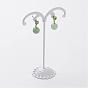 3 Pcs T Bar Iron Earring Displays Sets, Bean Sprout Shape Earrings Display Stand