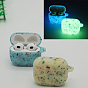 Luminous Silicone Wireless Earbud Carrying Case, Glow in the Dark Earphone Storage Pouch