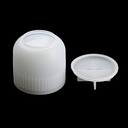 Boîte de rangement à motif de rayures/arc avec couvercle, moules en silicone pour bricolage, moules de résine, pour la résine UV, fabrication artisanale de résine époxy