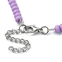 6Pcs 6 Color Glass Seed Beaded Necklaces Set with 304 Stainless Steel Clasps