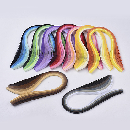 DIY Paper Quilling Strips Sets: Random Color Paper Quilling Strips, Quilling Tool