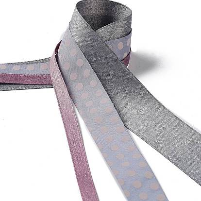 9 yards 3 styles ruban en polyester, pour le bricolage fait main, nœuds de cheveux et décoration de cadeaux, palette de couleurs violettes