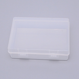 Прозрачные пластиковые бусины, с откидными крышками, для бисера и не только, прямоугольные