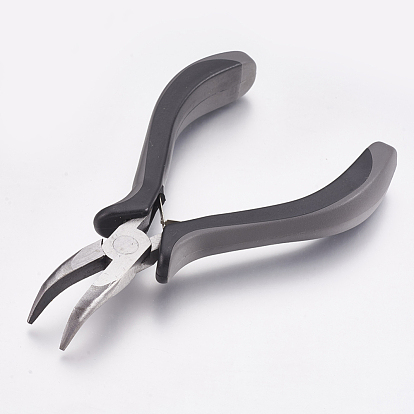 45# Carbon Steel Jewelry Pliers, Bent Nose Pliers, Polishing, 
Gray