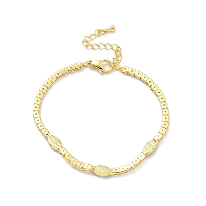Enamel Horse Eye Link Bracelet with Clear Cubic Zirconia Tennis Chains, Gold Plated Brass Jewelry for Women, Cadmium Free & Lead Free