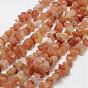 Naturelles rouge aventurine perles brins, puce