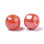 Opaque Glass Beads, Opaque Colours Luster, Round