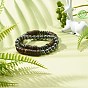 Perles d'hématite synthétiques ensembles de bracelets extensibles pour hommes femmes, bracelet de perles de noix de coco donut teint
