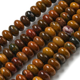 Natural Petrified Wood Beads Strands, Rondelle