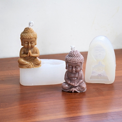 Moules à bougie en silicone bricolage, moules de résine, pour la résine UV, fabrication de bijoux en résine époxy, statue de bouddha