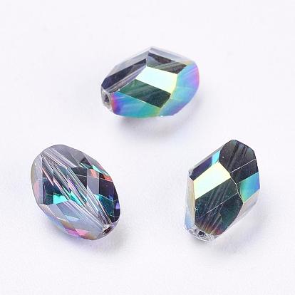 Imitations de perles de cristal autrichien, grade de aaa, facette, ovale