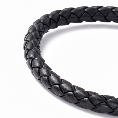 Bracelet de fierté arc-en-ciel, bracelet cordon tressé en cuir pu avec fermoirs magnétiques en émail pour hommes femmes