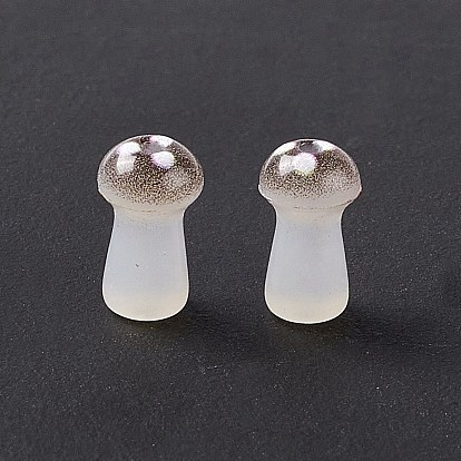 Perles de verre opaques, champignons