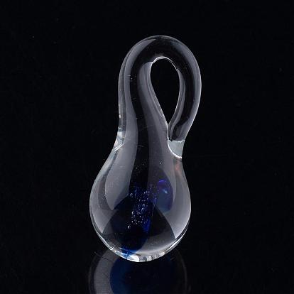 Handmade Lampwork Glass Pendants, Pyrex, Mushroom
