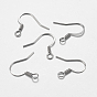 316 crochets de boucle d'oreille français en acier inoxydable chirurgical, avec boucle horizontale, crochets de boucle d'oreille plats