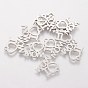 Mother's Day 201 Stainless Steel Charms, Laser Cut, Word I Love Mom