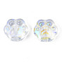 Transparent Electroplate Glass Beads, AB Color Plated, Bear