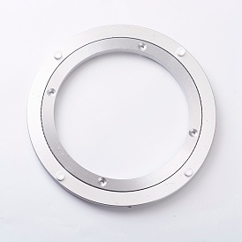 Aluminum Alloy Lazy Susan Bearing Turntable Ring, Swivel Plate Hardware, with Plastic Non-slip Floor MATS, Round