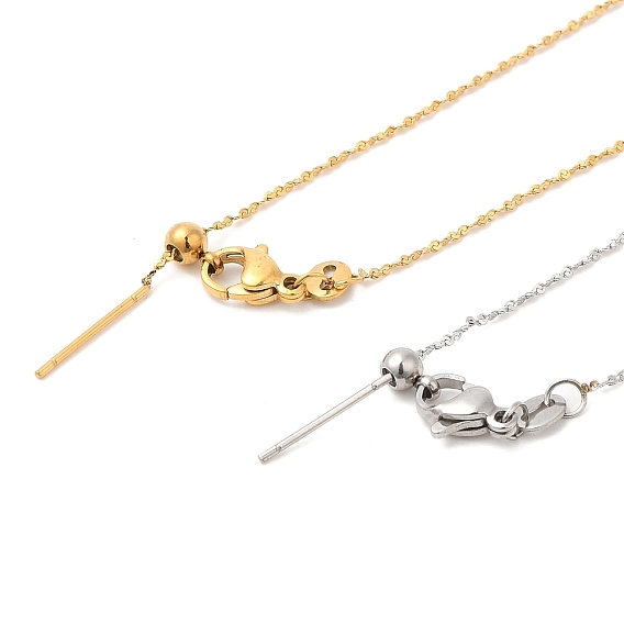 304 collier chaîne serpentine en acier inoxydable pour femme, pour la fabrication de colliers de perles