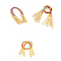 Conjuntos de agujas de tejer circulares de bambú, con tubo de plástico de colores