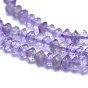 Natural Amethyst Beads Strands, Bicone, Faceted