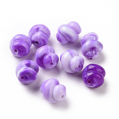 Two Tone Opaque Acrylic Beads, Conch
