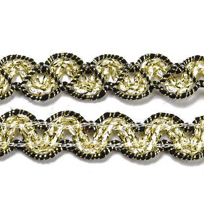 Polyester Wavy Lace Trim, for Curtain, Home Textile Decor