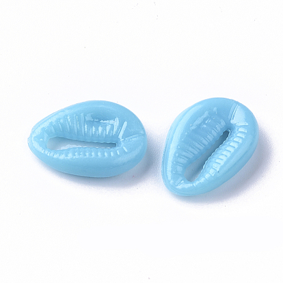 Opaque Polystyrene(PS) Plastic Beads, Cowrie Shell Shape