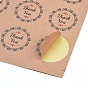 1.5 Inch Thank You Stickers, Thanksgiving  Sealing Stickers, Label Paster Picture Stickers, for Gift Packaging, Round