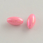 AB Color Plated Rice Acrylic Beads, 7x14mm, Hole: 1.5mm, about 1100pcs/500g