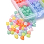600 piezas 10 colores perlas de acrílico de gelatina de imitación, corazón