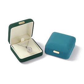 Подарочные коробки для ожерелий из искусственной кожи, с железной короной, квадратный