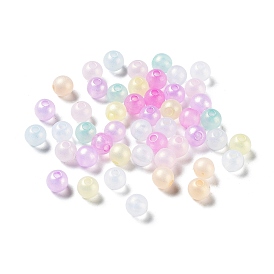 Transparent Acrylic Beads, Imitation Jelly, Round