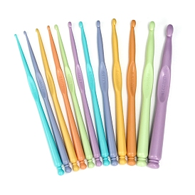 Набор крючков для вязания крючком с ручкой из абс-пластика, инструменты для вязания своими руками