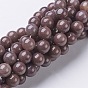 Perles d'aventurine violette naturelle, ronde