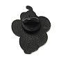 Serpiente con alfileres de esmalte de ala/manzana/flor, Broches de aleación en tono negro para ropa de mochila.