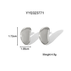 Боб 304 серьги-гвоздики из нержавеющей стали для унисекс, цвет нержавеющей стали