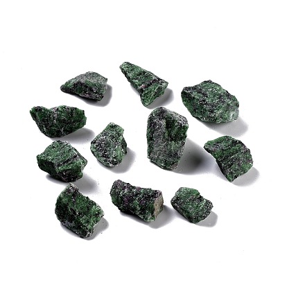 Rough Raw Natural Ruby in Zoisite Beads, for Tumbling, Decoration, Polishing, Wire Wrapping, Wicca & Reiki Crystal Healing, Nuggets
