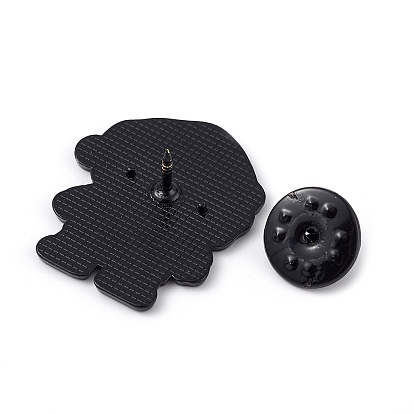 Christmas Theme Emanel Pin, Electrophoresis Black Alloy Brooch for Backpack Clothes