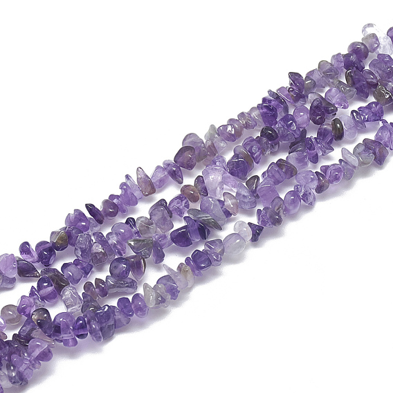 Natural Amethyst Beads Strands, Chip
