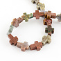 Natural Indian Agate Bead Strands, Cross