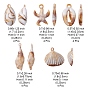 20 pcs 5 pendentifs acryliques de style, style de pierres fines imitation, forme de coquillage et d'étoile de mer