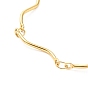 304 Stainless Steel Wave Bar Link Chain Necklace for Women