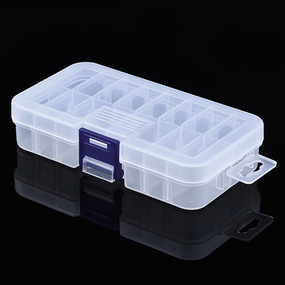 Прямоугольный контейнер для хранения шариков из полипропилена (pp), с откидной крышкой, для бижутерии мелкие аксессуары